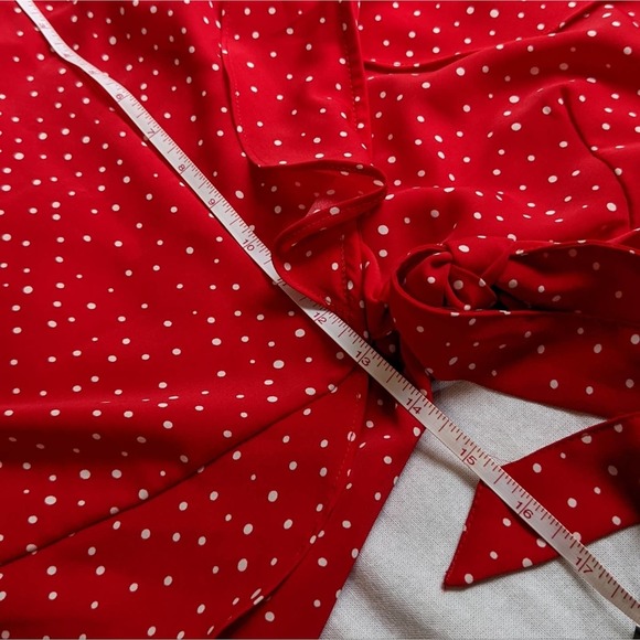 HYFVE wrap dress red polka dot size M NWOT - Picture 9 of 10